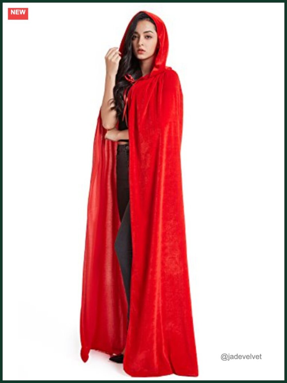 Velvet Hooded Cape Cloak Unisex Cosplay Halloween Costume
